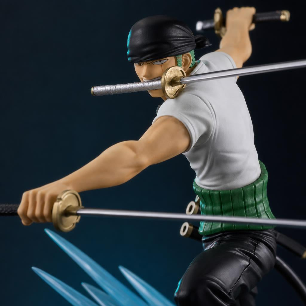 Figura de colección Figura Dracule Mihawk & Roronoa Zoro, detalle de cerca
