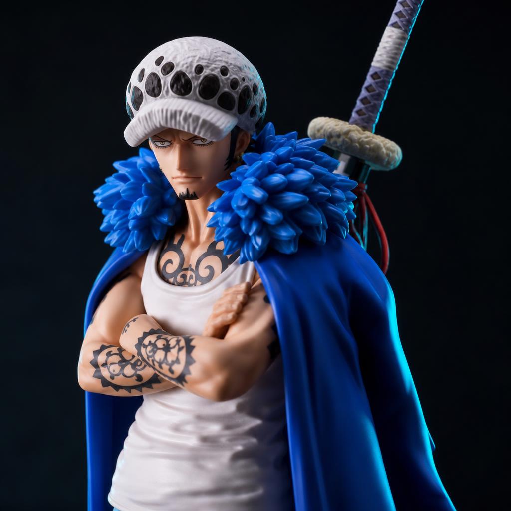 Figura de colección Figura Trafalgar Law Battle Suit, detalle de cerca