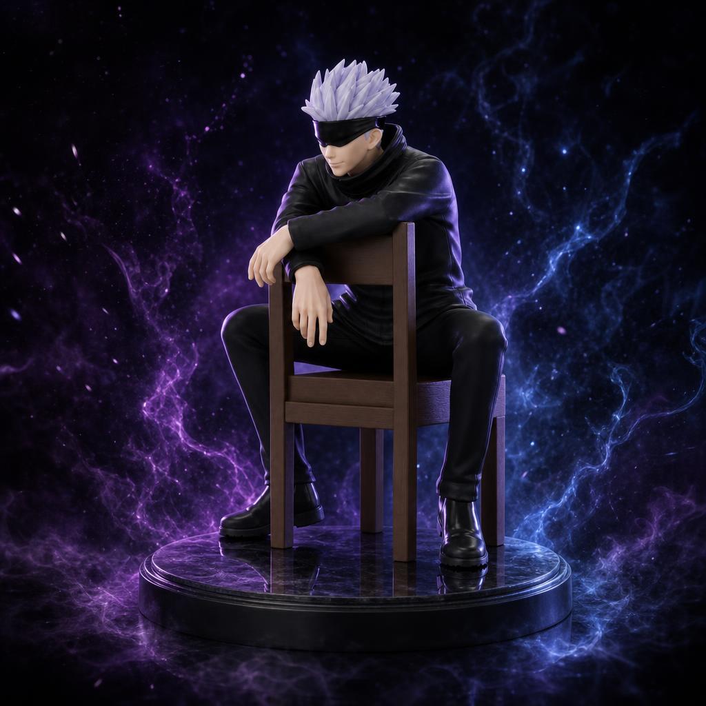 Figura de colección Gojo Satoru, en escena épica