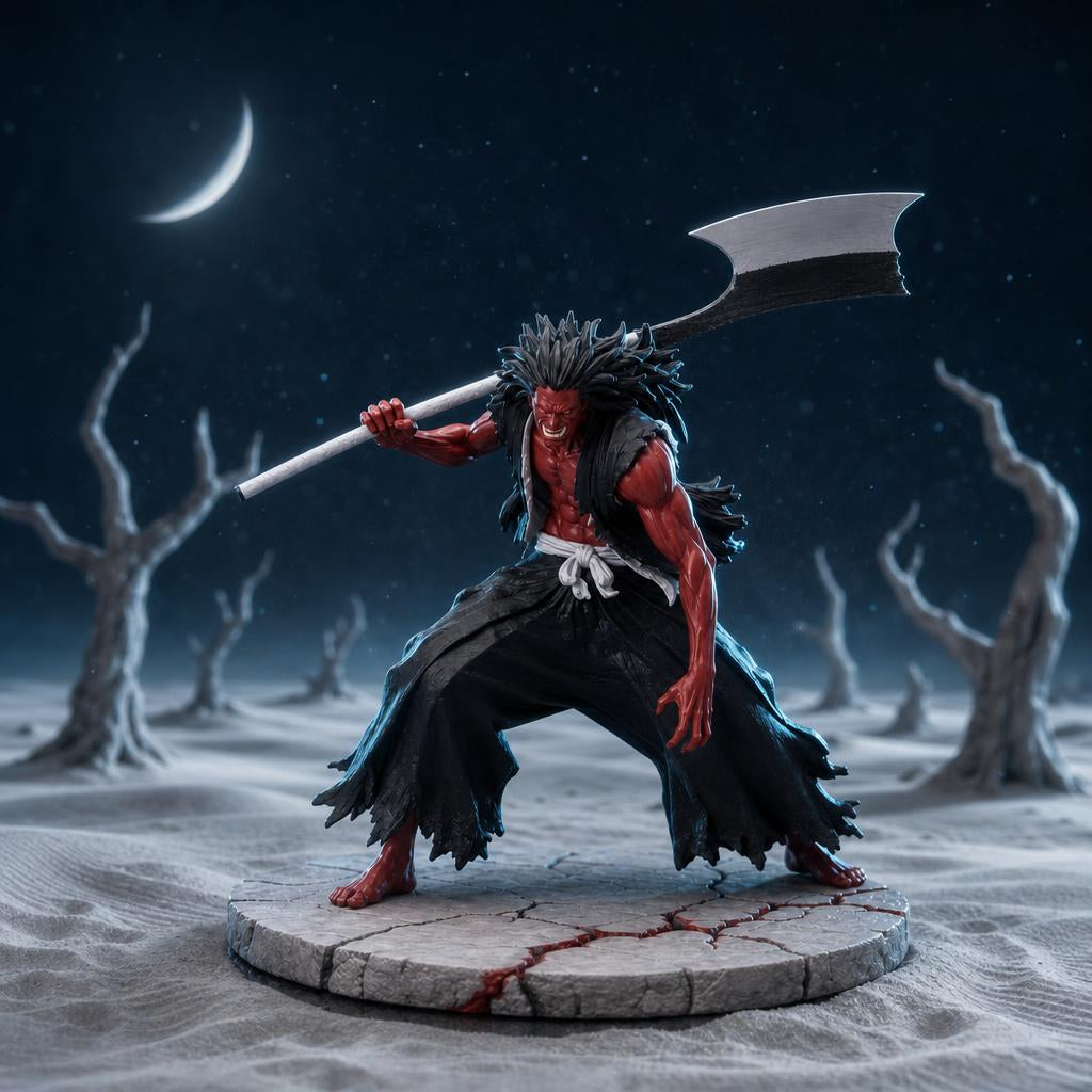 Figura de colección Kenpachi Zaraki Bankai, en escena épica
