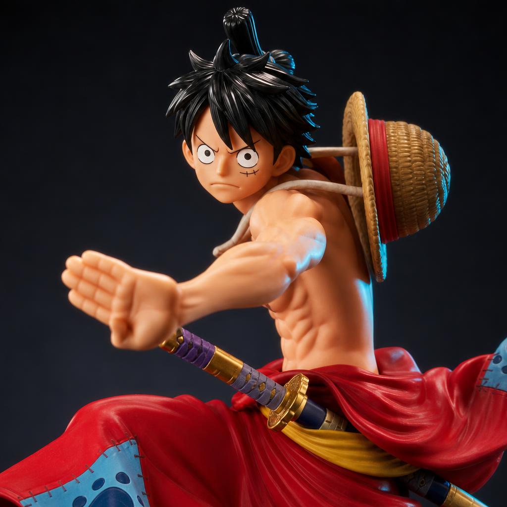 Figura de colección Monkey D. Luffy, detalle de cerca