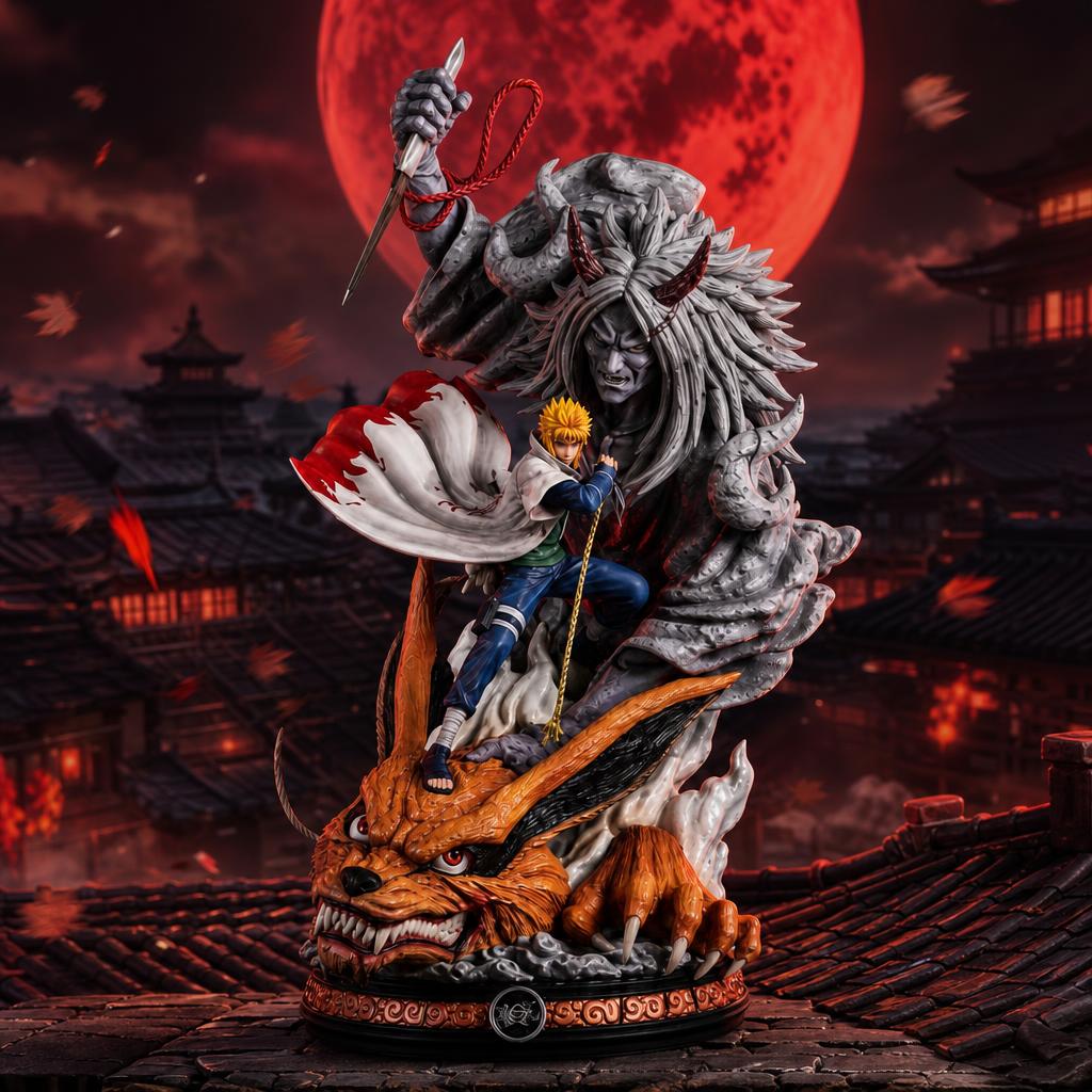Figura de colección Namikaze Minato, en escena épica