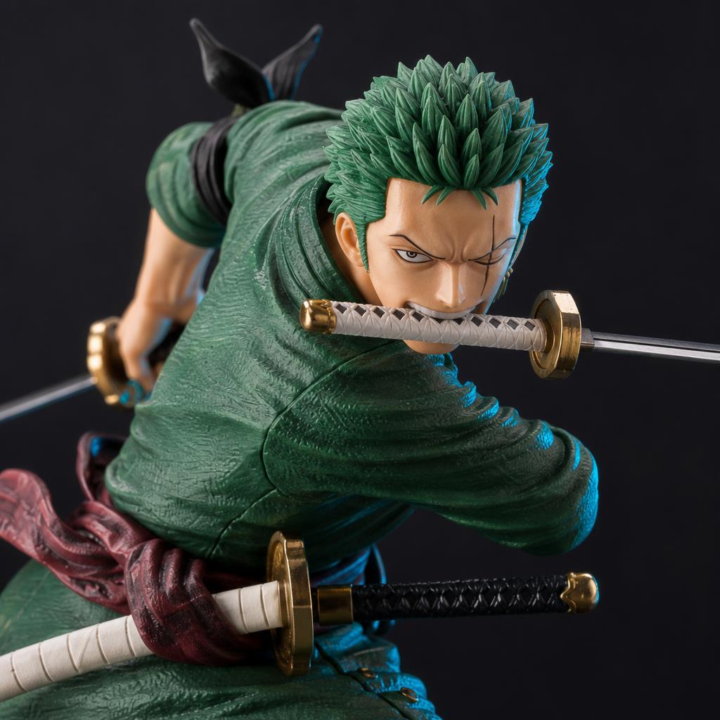 Figura de colección Roronoa Zoro, detalle de cerca