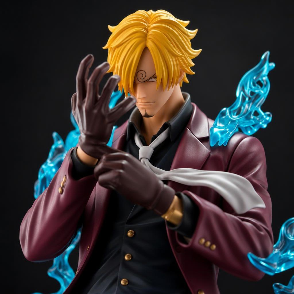Figura de colección Sanji 25 cm, detalle de cerca