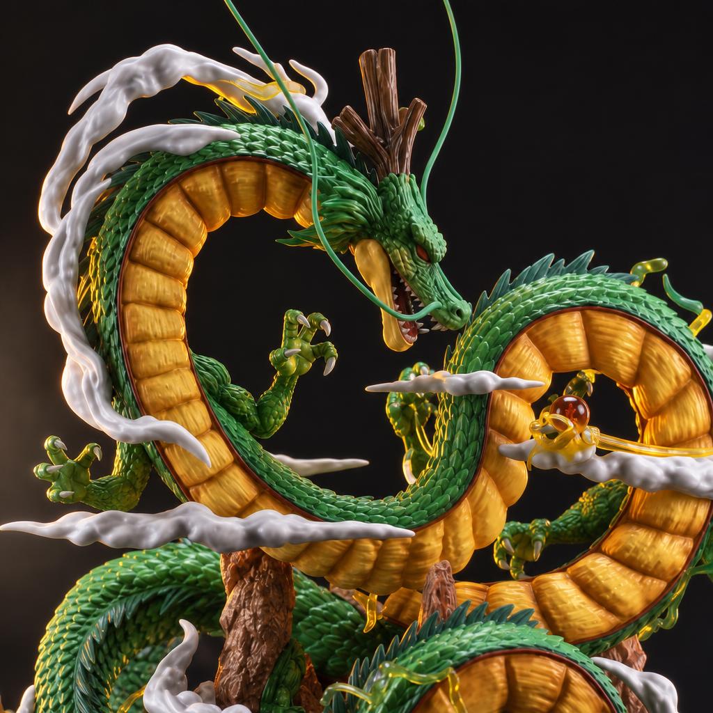 Figura de colección Shenron, detalle de cerca