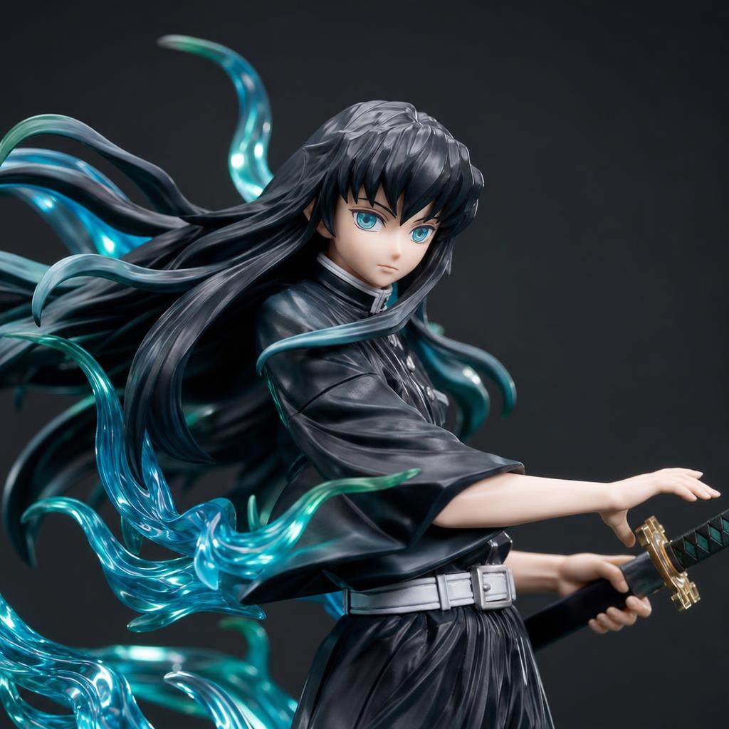 Figura de colección Tokitou Muichirou, detalle de cerca