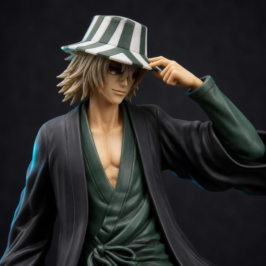 Figura de colección Urahara Kisuke, detalle de cerca