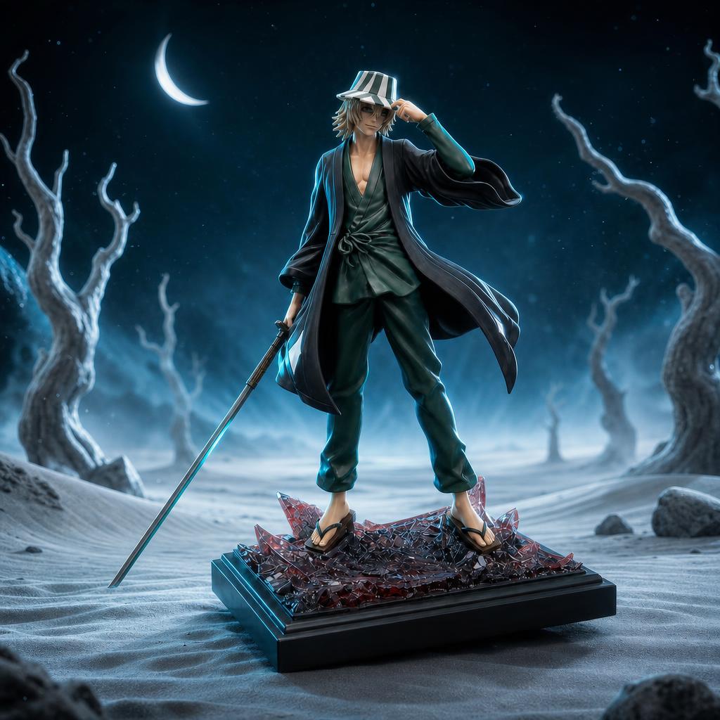 Figura de colección Urahara Kisuke, en escena épica